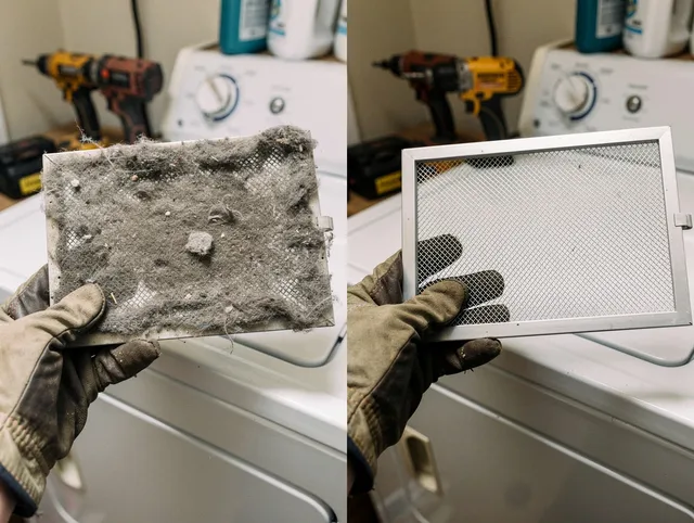 Professional lint trap cleaning by Mayfield Heights Dryer Vent Cleaning in Mayfield Heights