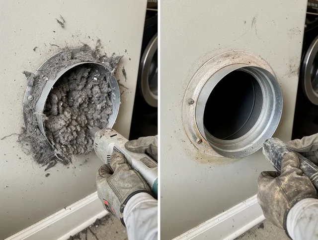 Professional clogged vent cleaning by Mayfield Heights Dryer Vent Cleaning in Mayfield Heights