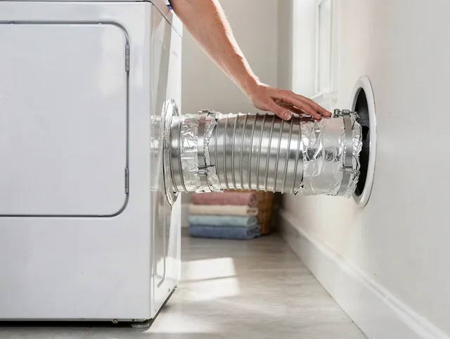 Professional dryer vent hose installation by Mayfield Heights Dryer Vent Cleaning in Mayfield Heights