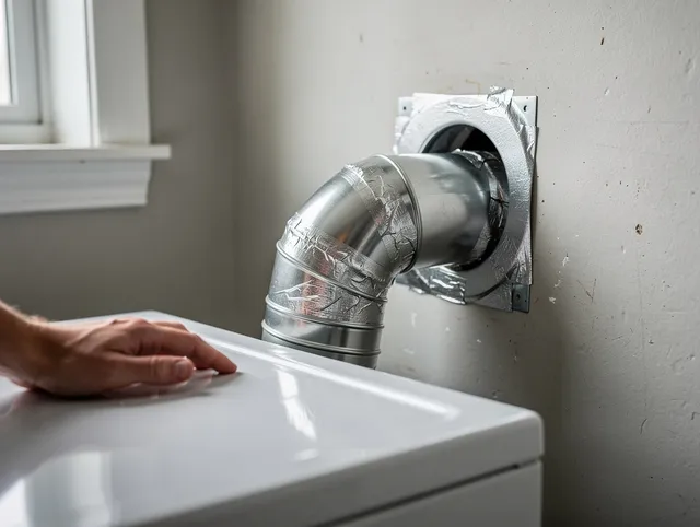 Mayfield Heights Dryer Vent Cleaning expert performing professional dryer vent repair and installation in Mayfield Heights