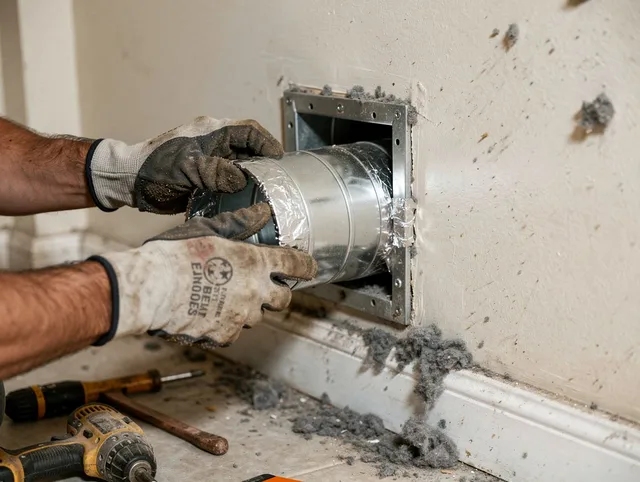 Professional dryer vent repair and installation by Mayfield Heights Dryer Vent Cleaning in Mayfield Heights