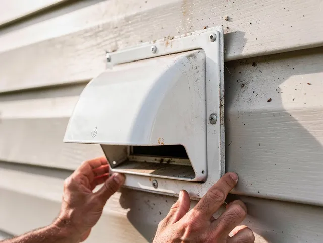 Mayfield Heights Dryer Vent Cleaning technician delivering thorough residential dryer vent cleaning service in Mayfield Heights